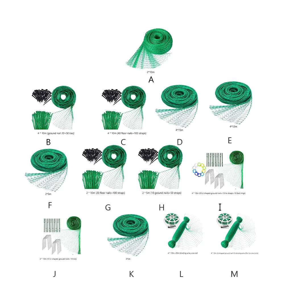 

Green Anti-bird Netting Gardening Mesh Deer Nylon Net Multifunctional Vegetables Wear-resistant Flexible Barrier Type3