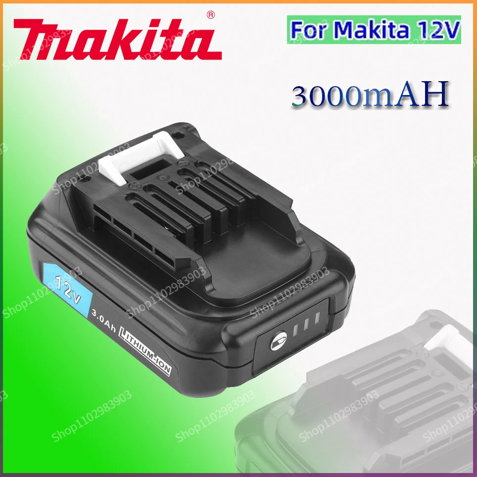 

Makita 12v lithium ion battery 197390-1 BL1015 1973901 BL1021B BL1041B BL1015B BL1020B BL1040B 3000mAh Li-ion battery