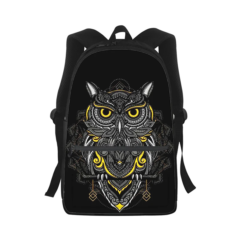 animal owls Men Women Backpack 3D Print Fashion Student School Bag Laptop Backpack Kids Travel Shoulder Bag