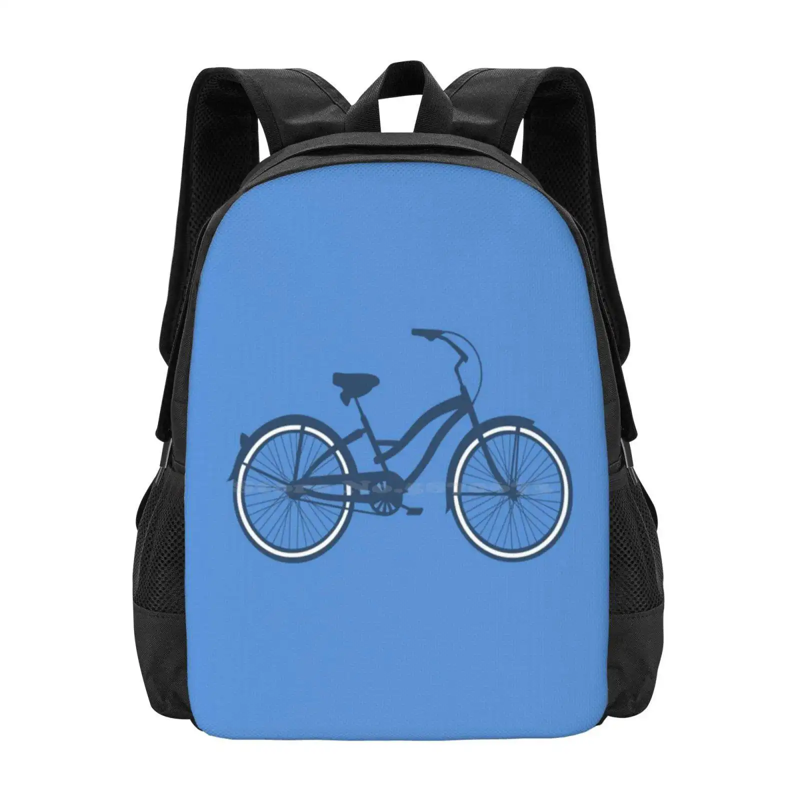 

Bike 1 School Bags Travel Laptop Backpack Bike Blue Vintage Antique