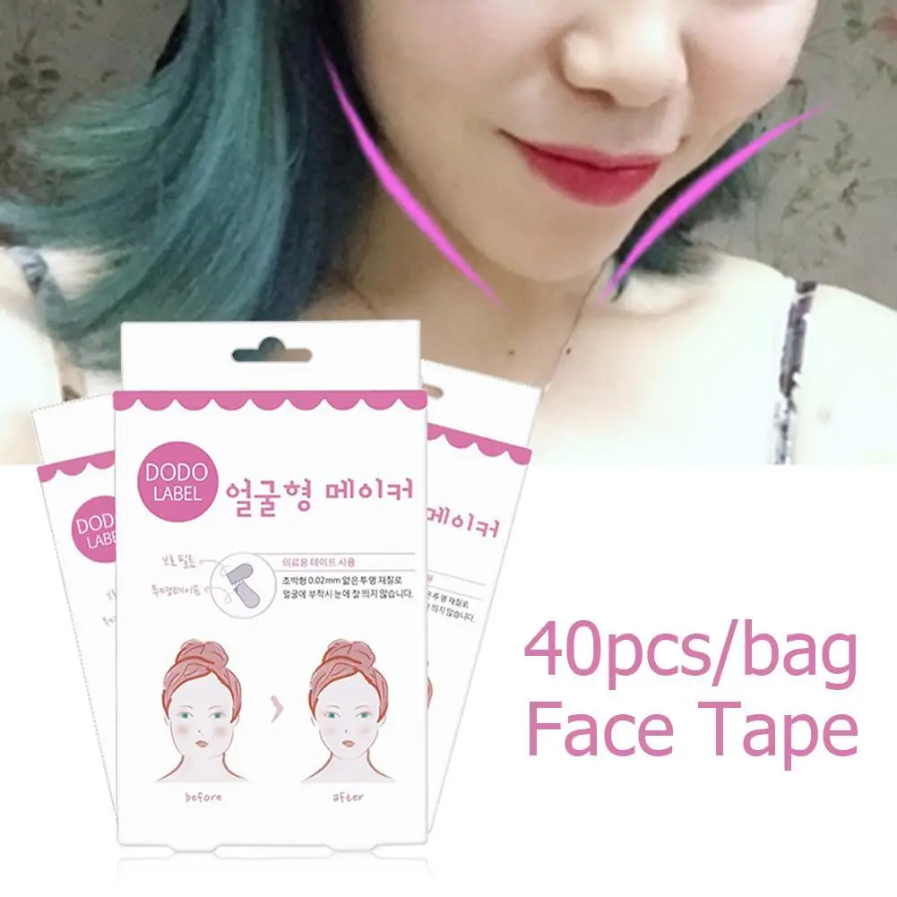 

40pcs/bag Lift Face Stickers Makeup Face Chin Lift Tools Thin Face-lifting Invisible Medical Tape Wrinkle Removal Patch