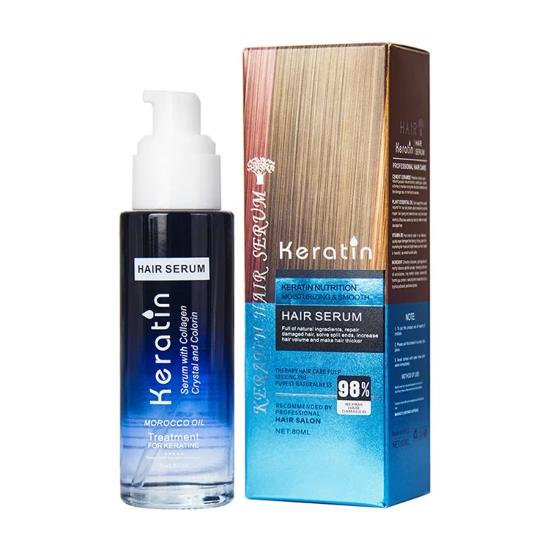 

80ml Morocco Hair Serum Oil Collagen Salon Essential Oil Scalp Damage Treatments Conditioner Styling Nourishing Frizz Anti-Loss