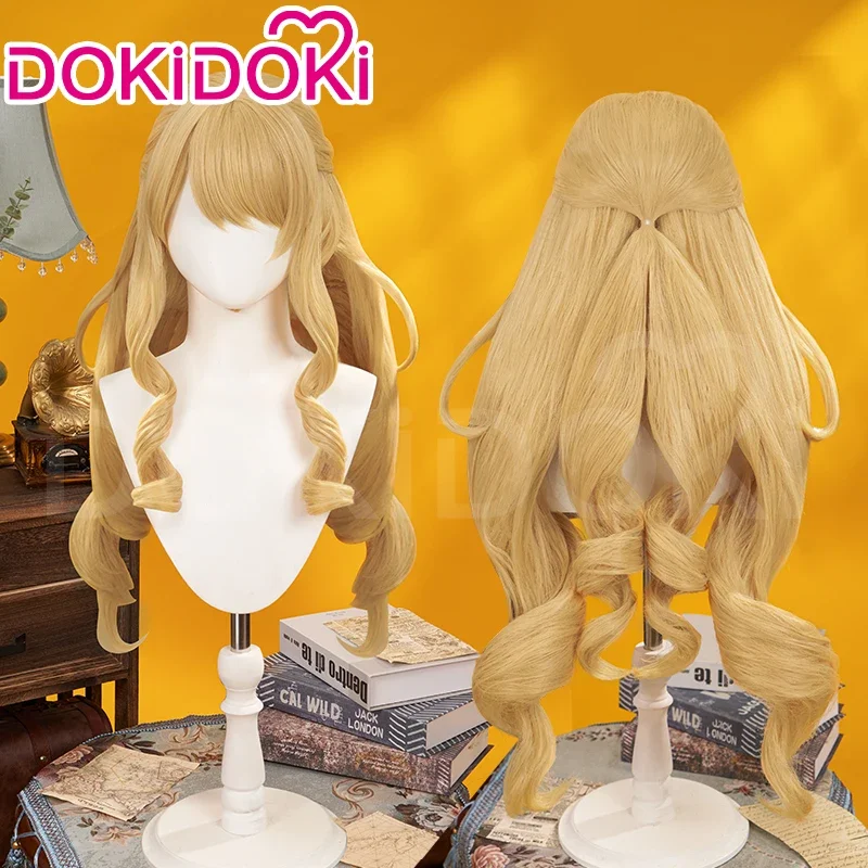 В наличии Navia Wig Game Genshin Impact DokiDoki женские светлые длинные волосы Фонтейн