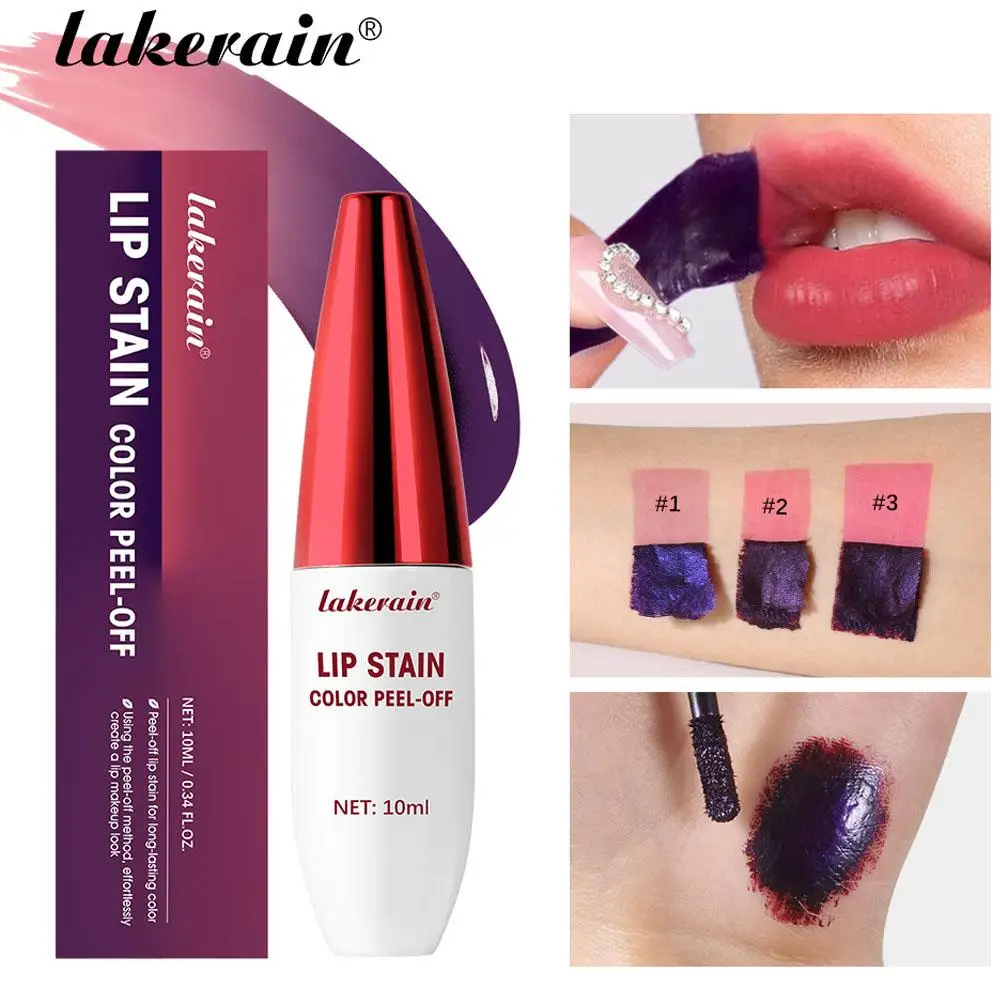 10 мл Peel Off Rose Pink Блеск для губ Матовый контурный блеск с татуировкой