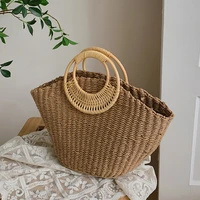 luxury weave female handbag trend womens large capacity tote bag fashion shopper bag brand designer travel shoulder beach bags