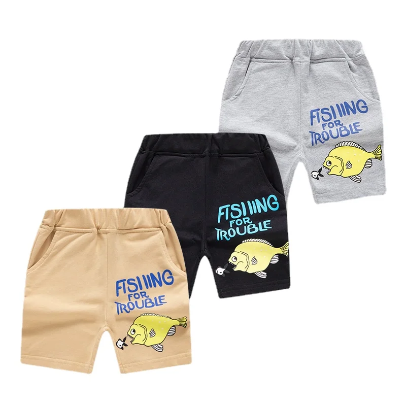 

2022 Summer 2-8 Years Children Boys Shorts Catoon Dinosaur Embroidery Baby Boys Sports Shorts Kids Toddler Little Boy Clothes