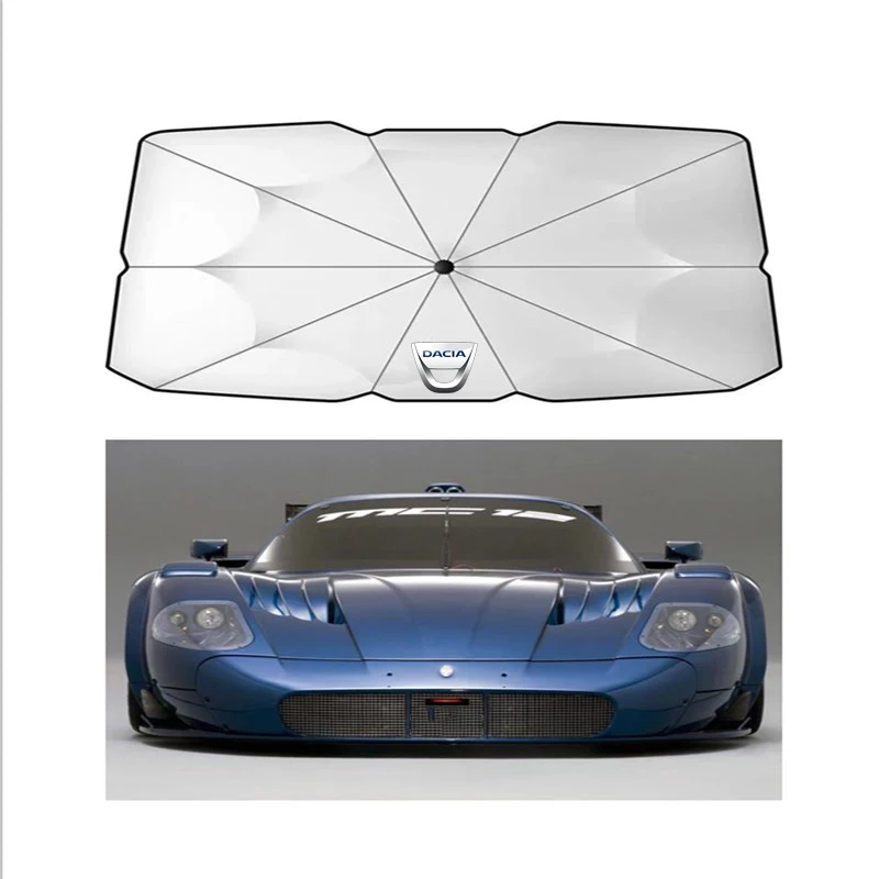 

Car Logo Foldable Sun Umbrella Windshield UV Sun Shade Umbrella For DACIA Duster Logan Spring Lodgy Car UV Protection Umbrella