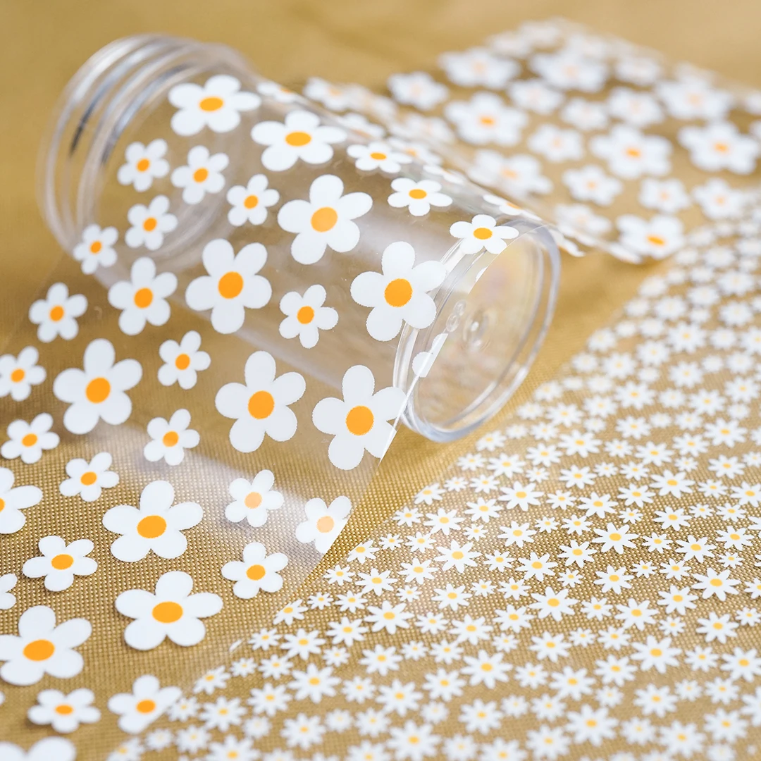 Nail Art Daisy Sun Flower Foil Paper Transfer 4*100CM Nail Stickers and Decals Design  DIY Sliders Decor Foils Manicure Summer