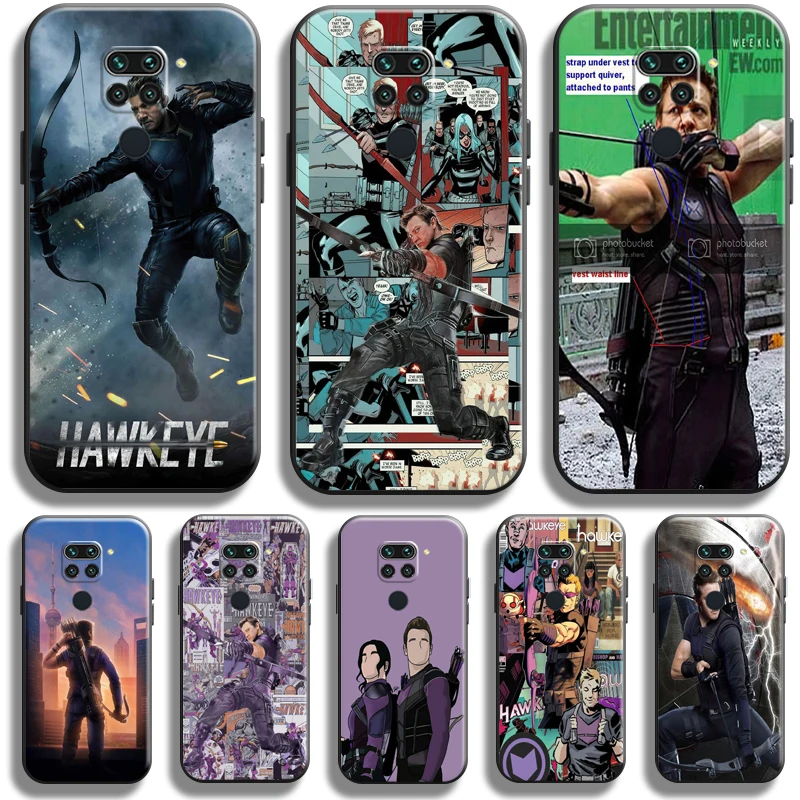 

Marvel Avengers Hawkeye For Xiaomi Redmi Note 9 9 Pro 9T 5G Phone Case Silicone Cover Coque Carcasa Back Liquid Silicon