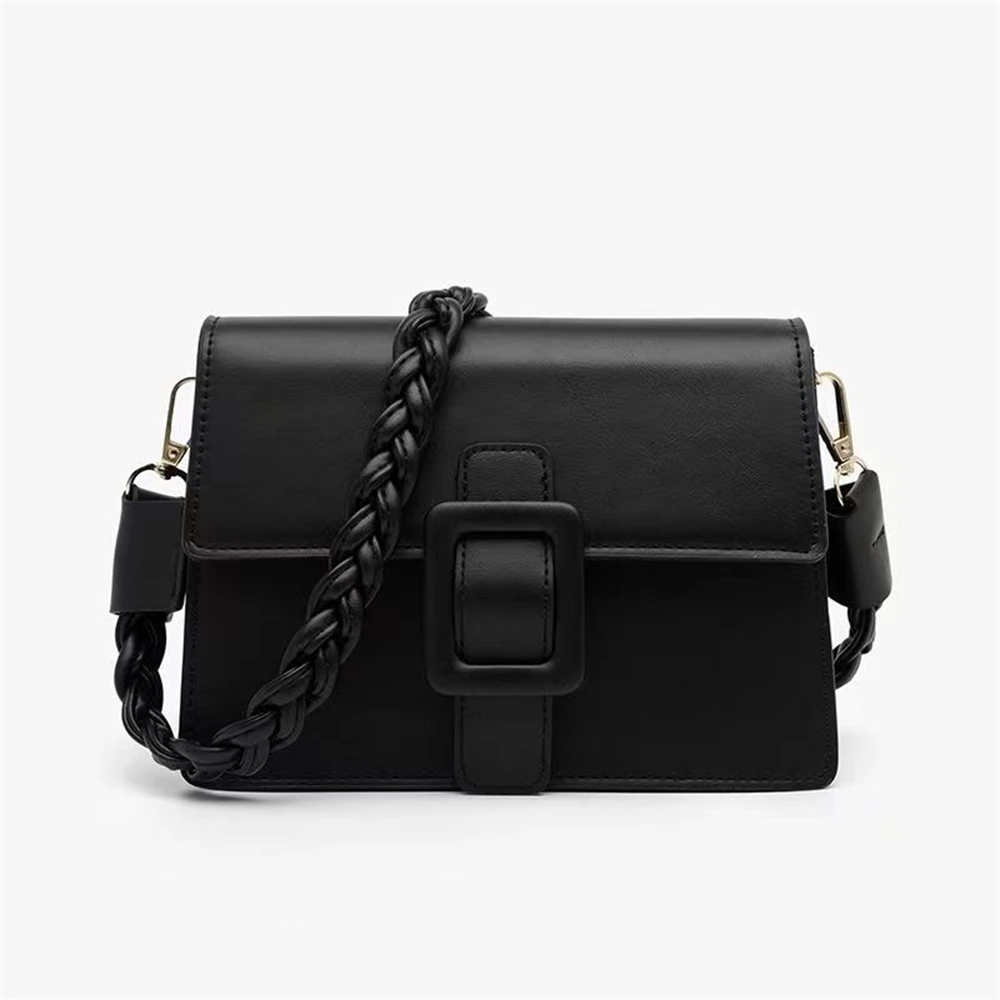 

Brand Design Luxury Handbags Women Solid Color Crossbody Bags Shoulder Bag Large Capacity Black Tote Bag Two Shoulder Straps