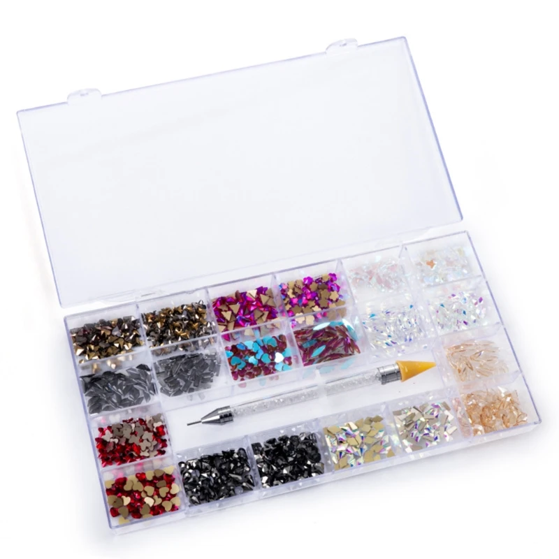 

Стразы для ногтей с плоской задней поверхностью, ювелирные изделия, подвески для ногтей, набор s, стразы с плоской поверхностью, смешанные ст...