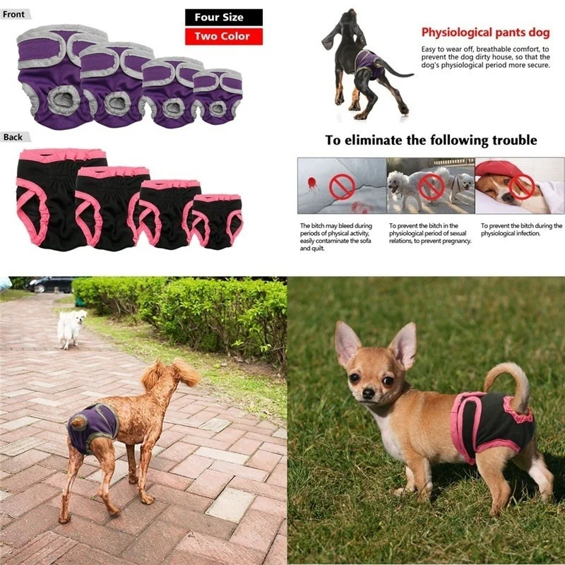 Pet Underwear Physiological Sanitary Shorts Dog Diapers Physiological Pants  Soft Washable Female Dog Shorts images - 6