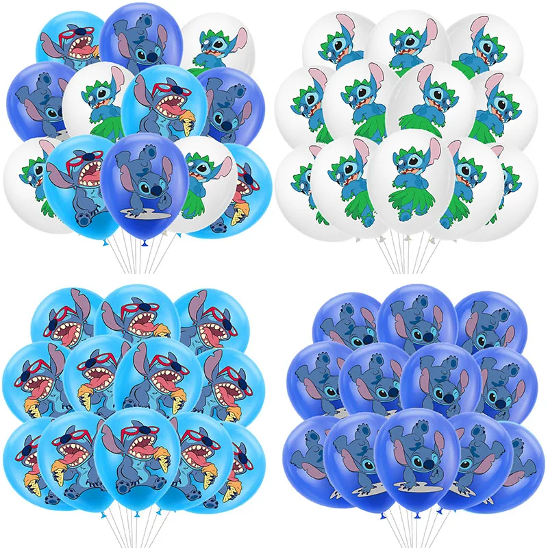 

10/20/30pcs 12" Disney Lilo And Stitch Latex Balloons Birthday Party Decorations Lilo Stitch Party Supplies for Kids Baby Shower