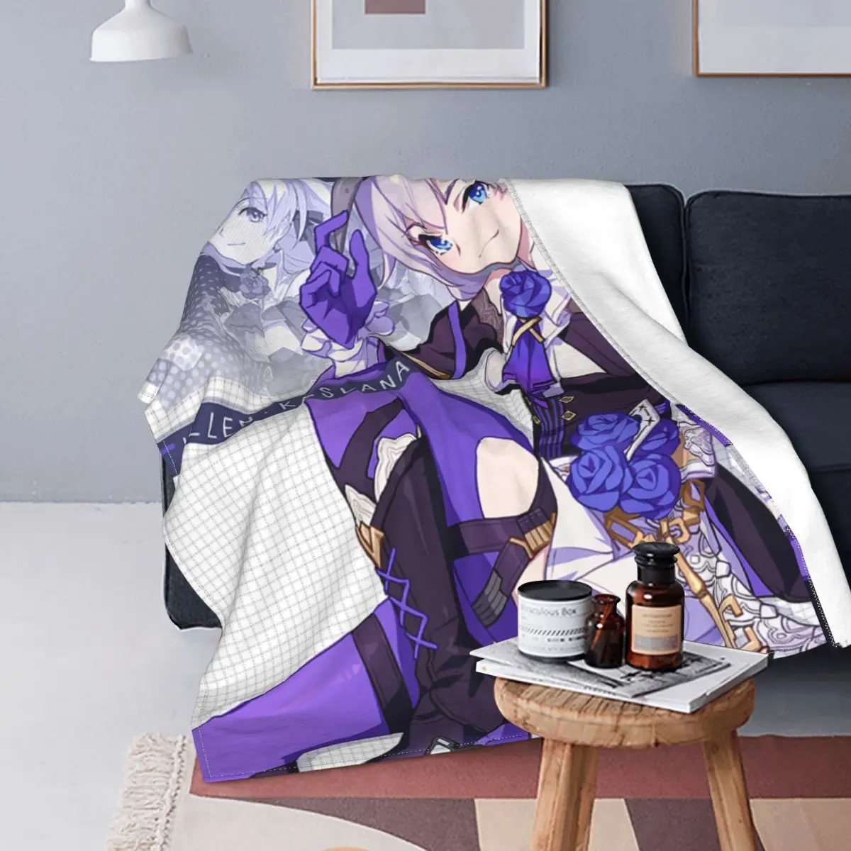 

Плюшевое одеяло киана каслана Рита ИИ Сакура, прекрасное одеяло для девушек с мотивом аниме, домашнее одеяло