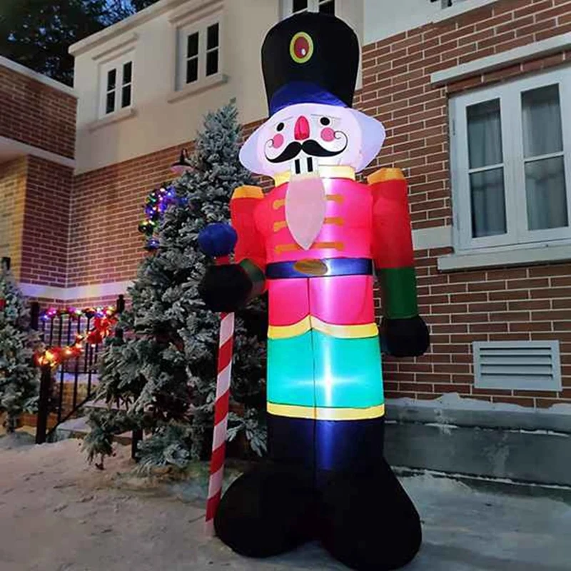 

2.4M Christmas Inflatable LED Light Xmas Toy New Year Household Parties Ornament Lighting Outdoor Decorations-US Plug