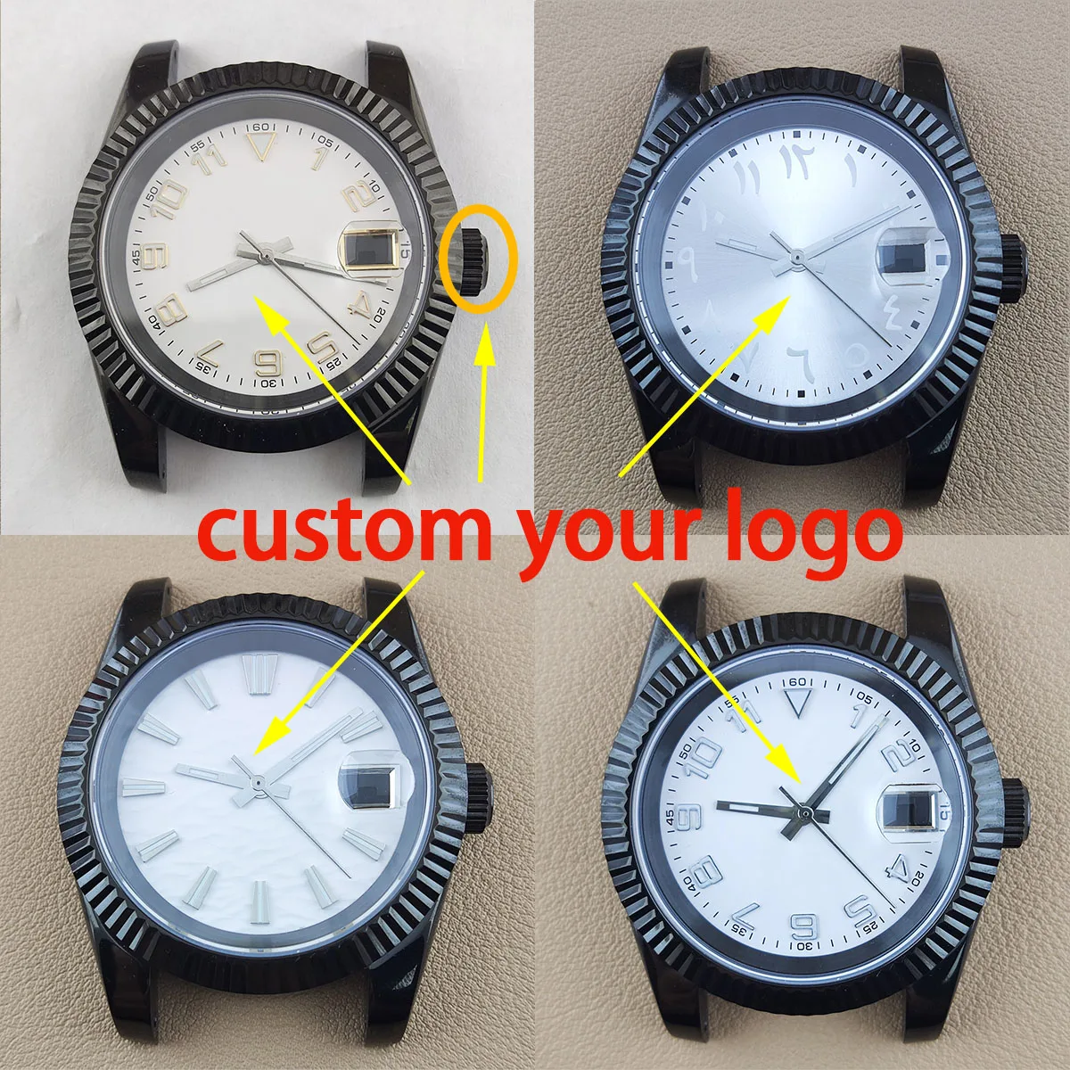 

39 мм nh35 чехол NH35 чехол для часов NH35 циферблат 28,5 мм из нержавеющей стали Гальванизированный полированный черный циферблат для NH36 чехол nh35 часы с механизмом