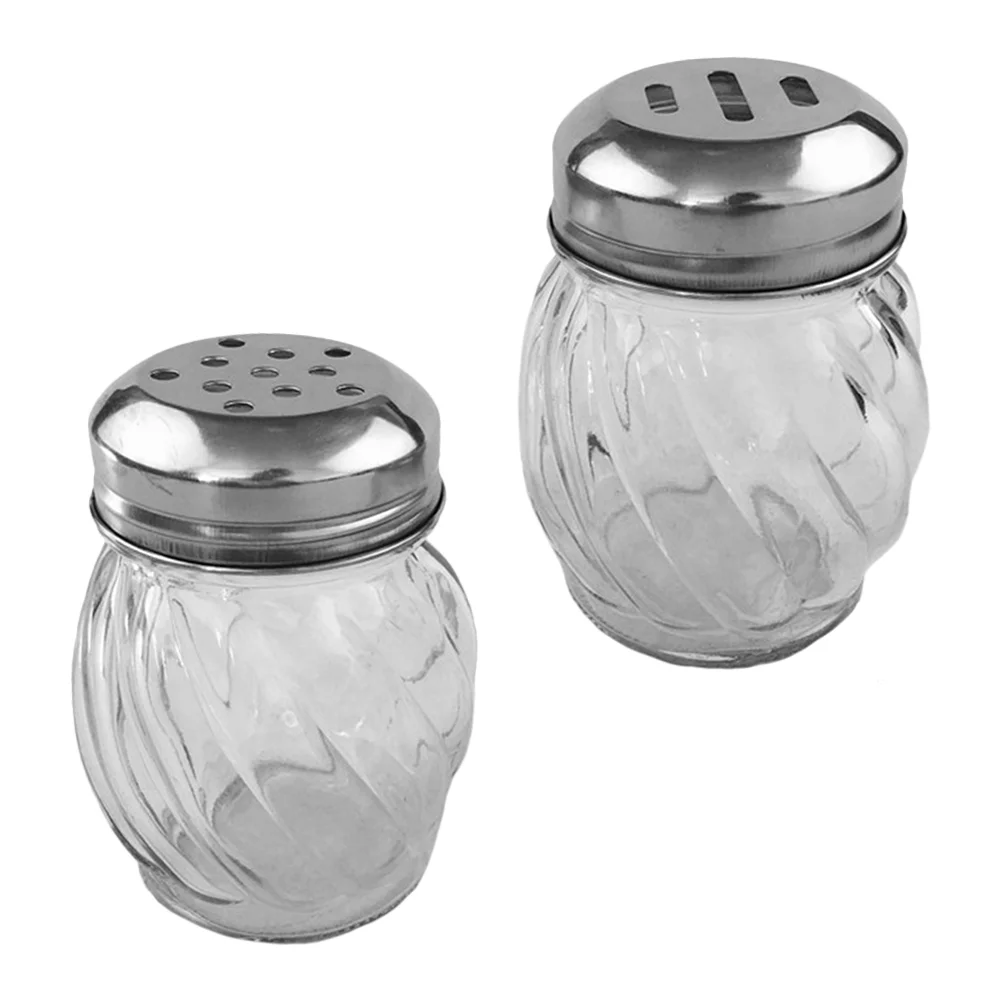 

2Pcs Jars Home Salt Jars Pepper Storage Jars Kitchen Glass Spice Bottles Glass Seasoning Bottles for Household Restaurant