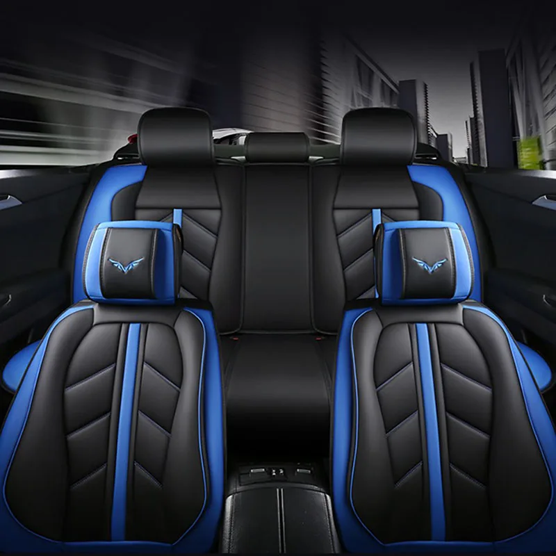 Универсальные кожаные чехлы для автомобильных сидений Аксессуары автомобилей