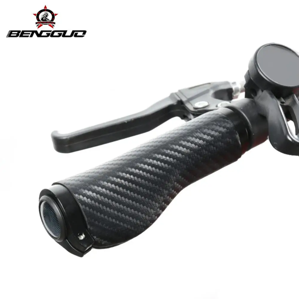 Ручки для руля велосипеда из углеродистой текстурированной кожи ручные захваты