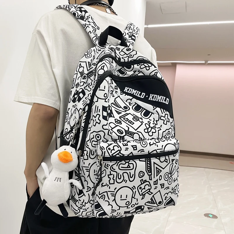 

Women Backpack Fashion Printing Backpack Mochila For Teenage Travel Backbag Girls Waterproof Nylon Bagpack School Shoulder Bag