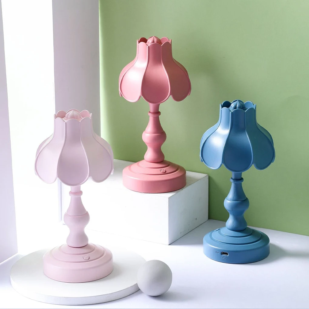 

Table Light Decoration LED Night Lamp Rechargeable Flashless Bedroom Switchable Decorative Lighting Gift Hotel