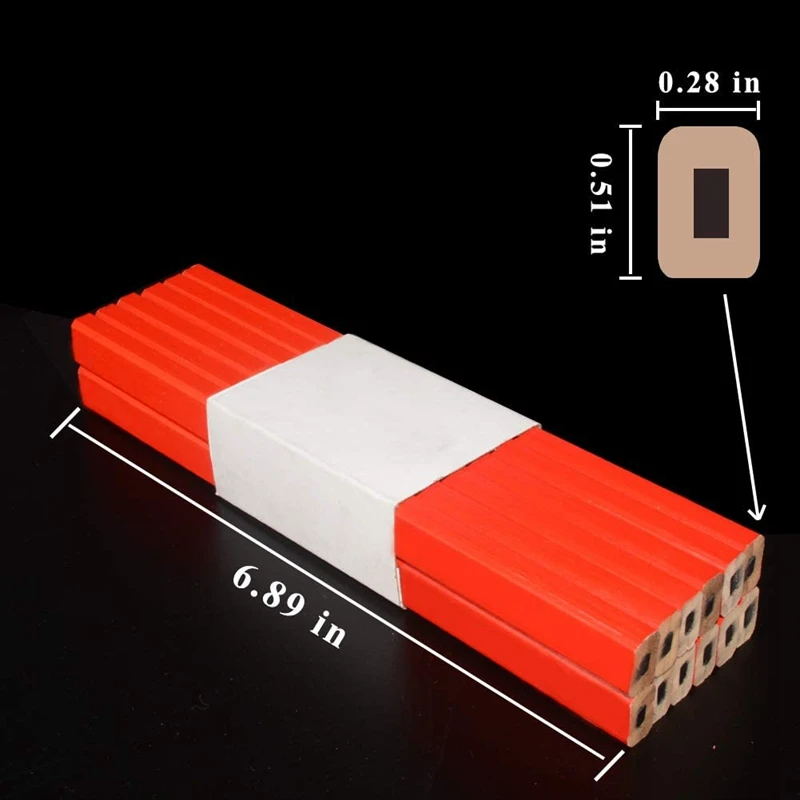 72 шт. восьмиугольный плотничный карандаш для деревообработки |
