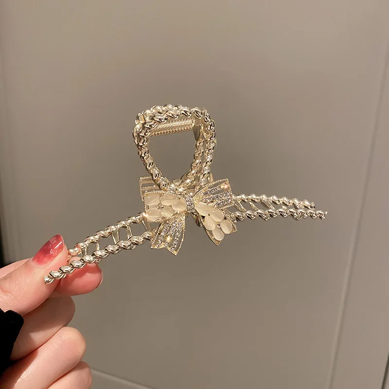 Новинка 2022 Большой жемчуг Hyperbole блестящие хрустальные заколки для волос большой