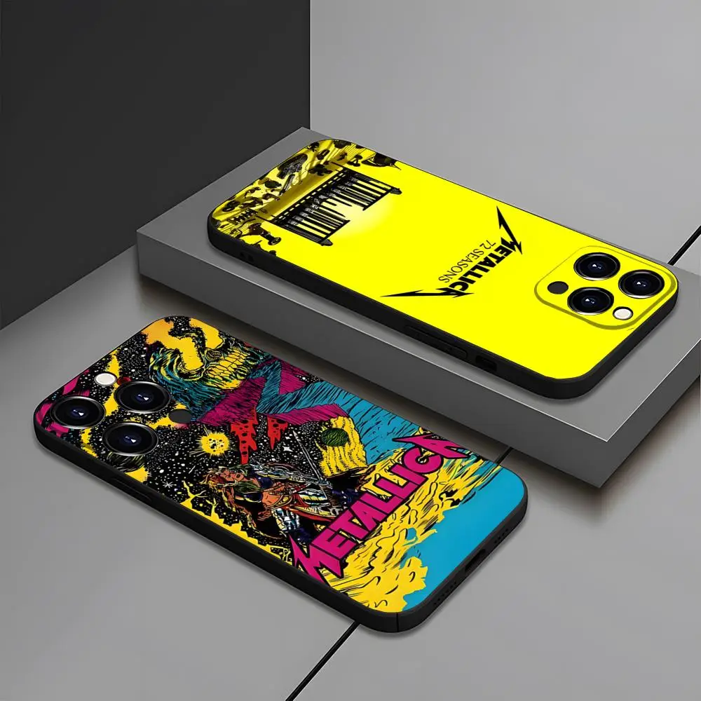 MINISO-Phone case Band M-MetallicaS-S For IPhone 15 16 13 Pro Max 14 12 11 Xr X 8 7 6 Plus Luxury Back Cover