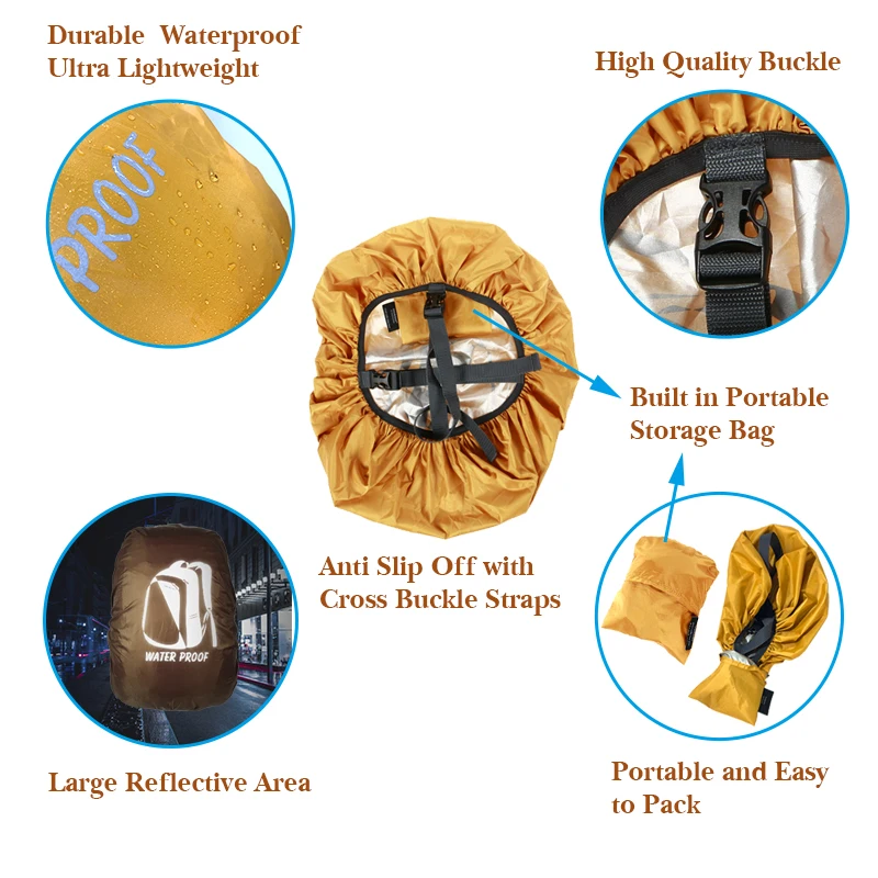 Рюкзак Водонепроницаемый светоотражающий для сумки 20-80 л камуфляжный