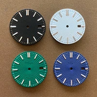 high quality silver nailrose gold nail watch dial 31 8mm green luminous watch dial for nh35 movement modification part decor