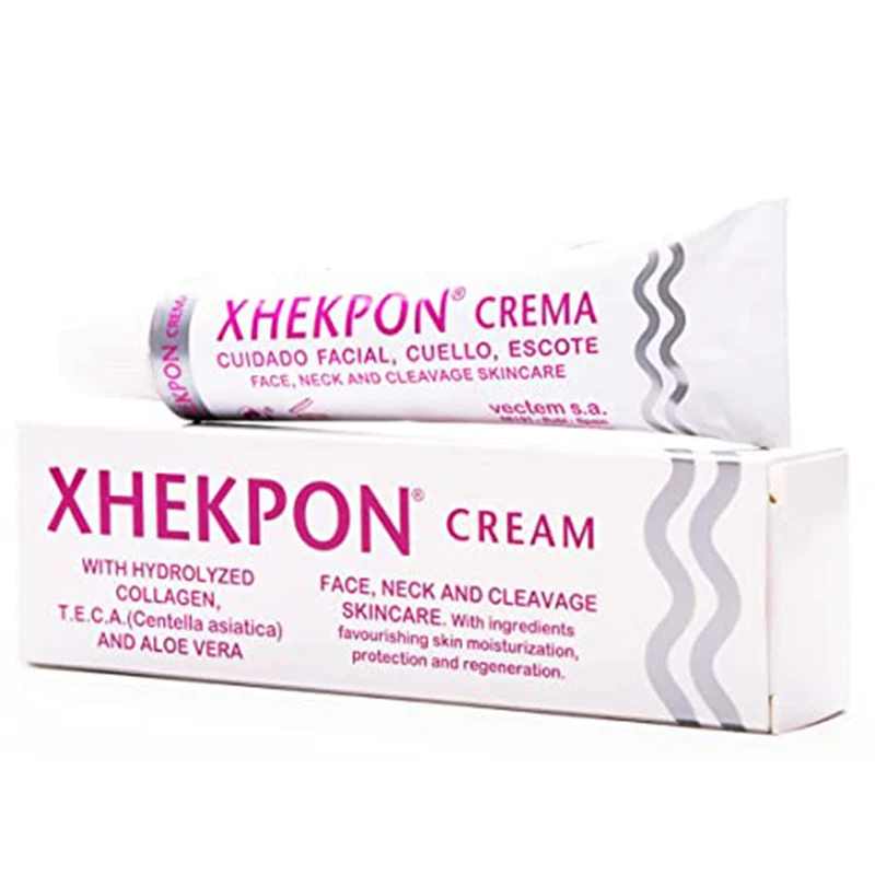 Фото Крем для лица и шеи Xhekpon, крем для ухода за кожей с гидролизованным коллагеном, алоэ вера, антивозрастной крем для увлажнения кожи, 40 мл №2