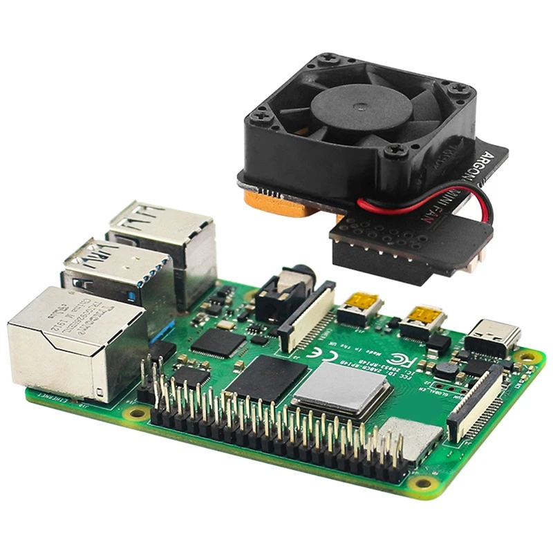 

For Raspberry Pie 4B/3B/3B+/3A+ PWN Adjustable Speed Cooling Fan 12 GPIO Power Supply Radiator With Copper Metal Base ON/OFF