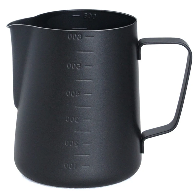 

Coffee Latte Cup Double Scale Milk Foam Cup Measuring Cup Fancy Coffee Latte Cup Thick Stainless Steel