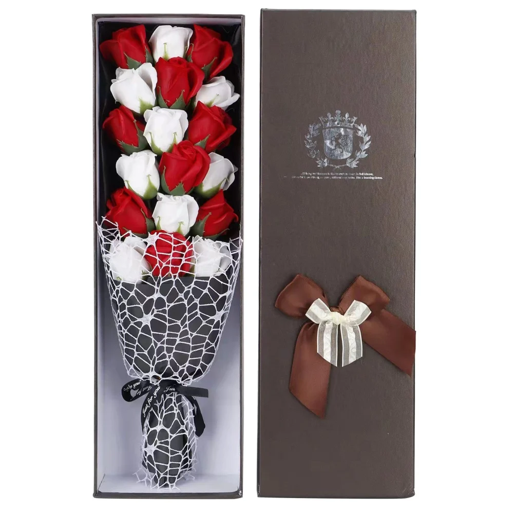 

Креативные ароматизированные Искусственные цветы мыла, букет роз, Подарочная коробка, имитация розы, подарок на день Святого Валентина 2022