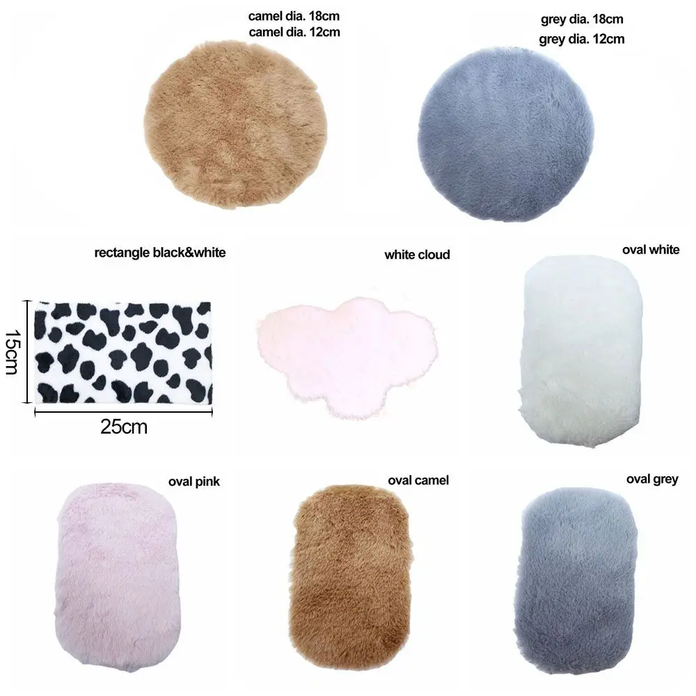 Миниатюрный Плюшевый коврик в скандинавском стиле масштаб 1/12 напольный для