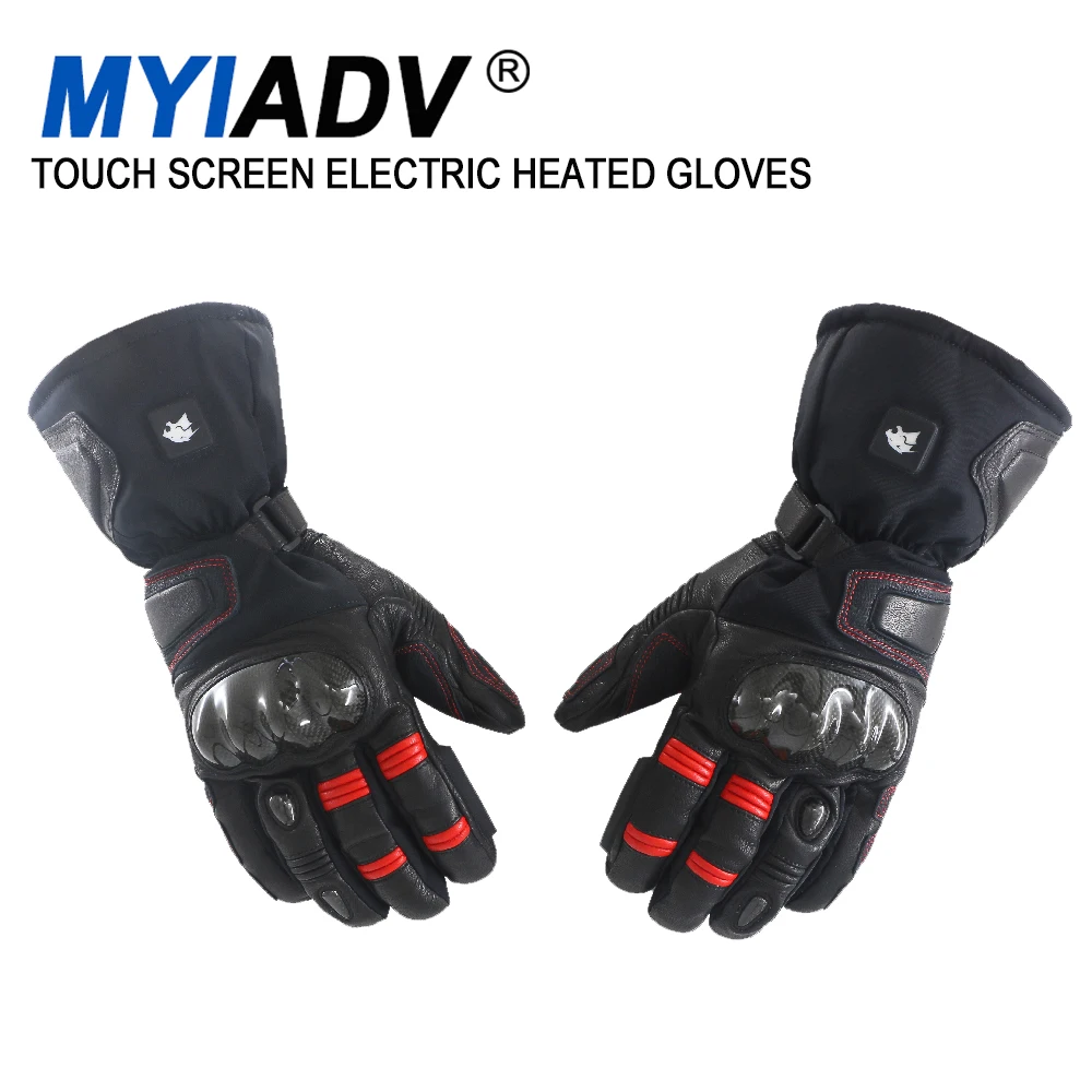 Enlarge Electric Heated Riding Gloves Rechargeable Battery Waterproof Motorcycle Heating Glove For Men Women Outdoor Sport Cyling Skiing