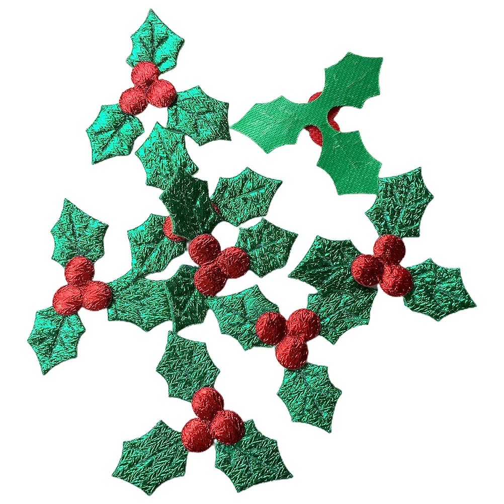 

Christmas Craft Artificial Leaves Berry Leaf Arrangement Bouquet Cloth Ornaments Tree Green Wreath Holly Crafts Fake Diy