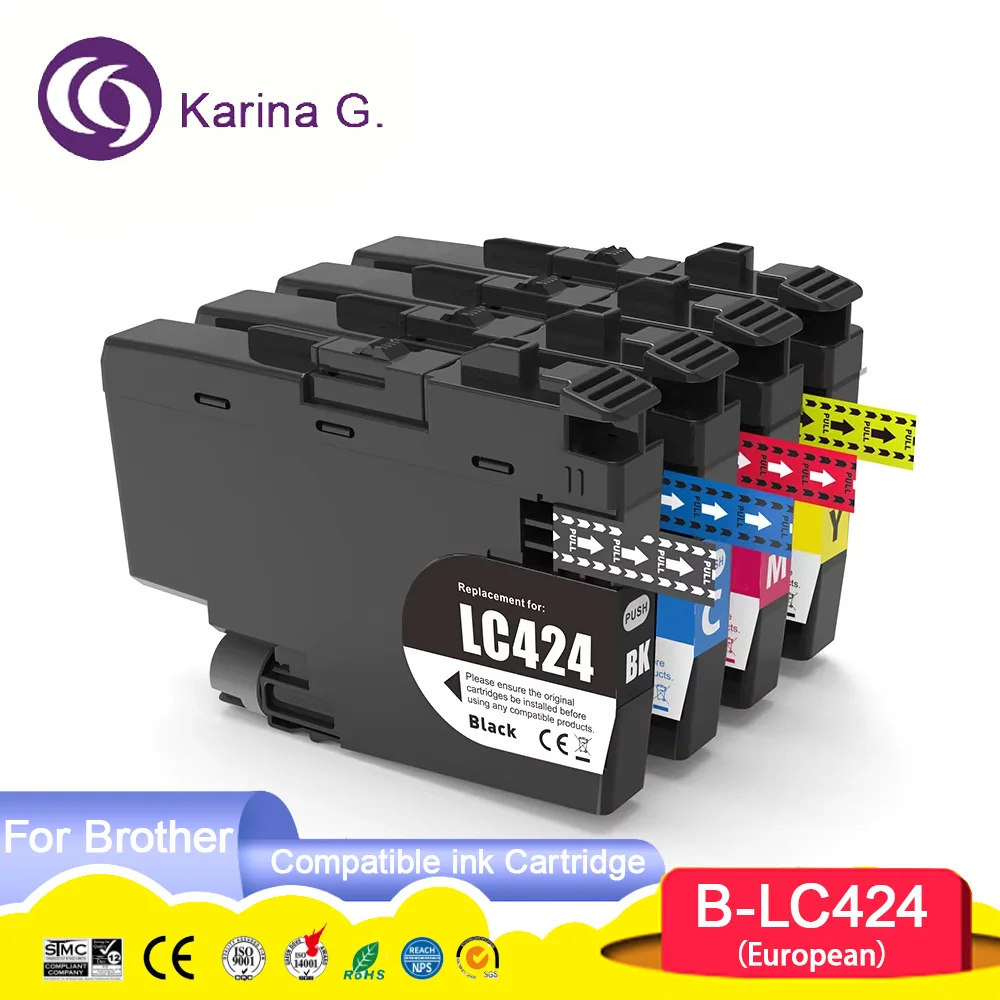 Стандартная емкость LC424 LC 424 совместимый картридж для принтера Brother DCP-J1200W DCP-J1200WE