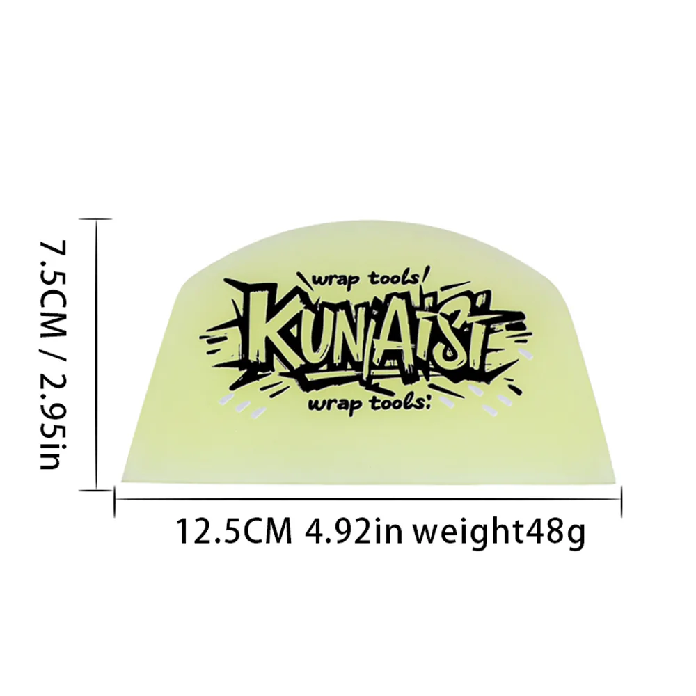 

KUNAISI автомобильный скребок PPF, полный шлифовальный резиновый скребок из ТПУ, против царапин для пленки PPF, виниловая пленка, инструмент для тонировки окон, чистка лобового стекла