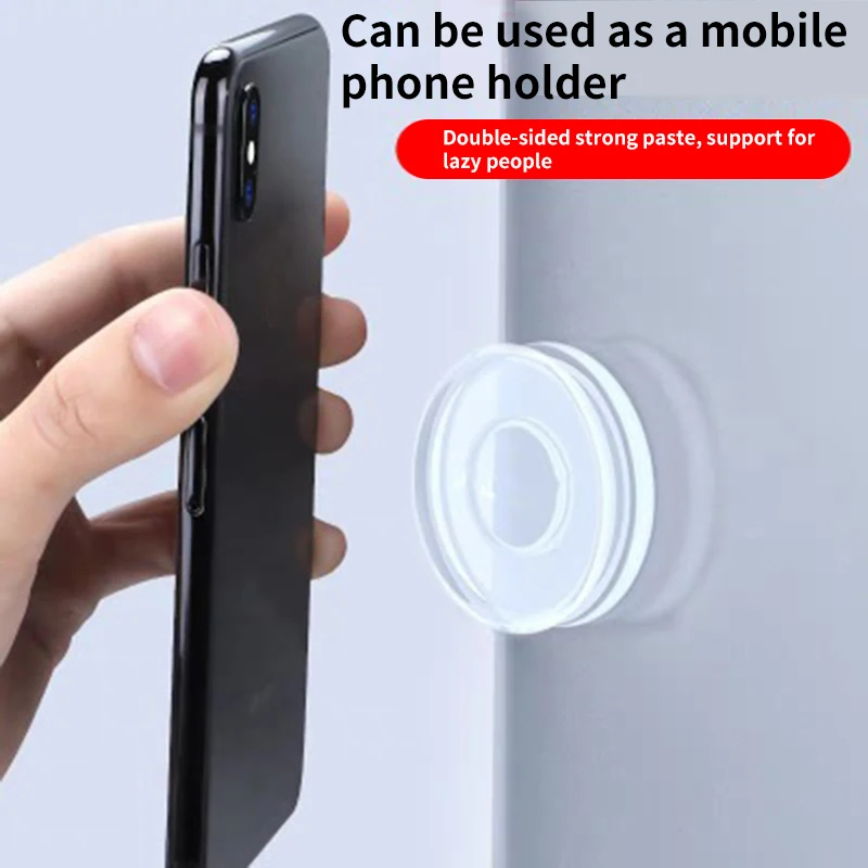 

Multi-Function Fixate Gel Pad Sticker Car Phone Holder For Iphone 7/8 Wall Desk Paste Stand Nano Tape Phone Holder Cable Winder