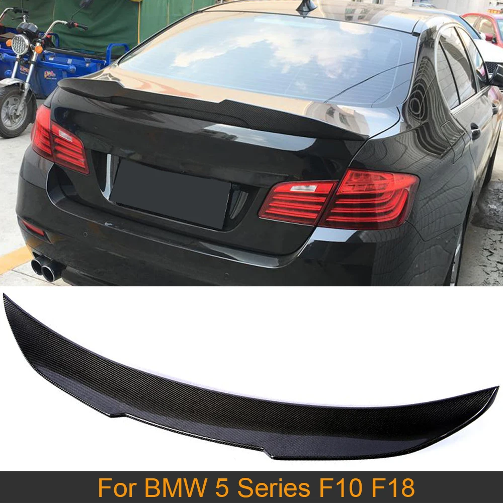

Car Rear Trunk Spoiler Wing For BMW 5 Series F10 F18 2010 - 2017 F10 M5 Rear Trunk Boot Lip Wing Spoiler Carbon Fiber