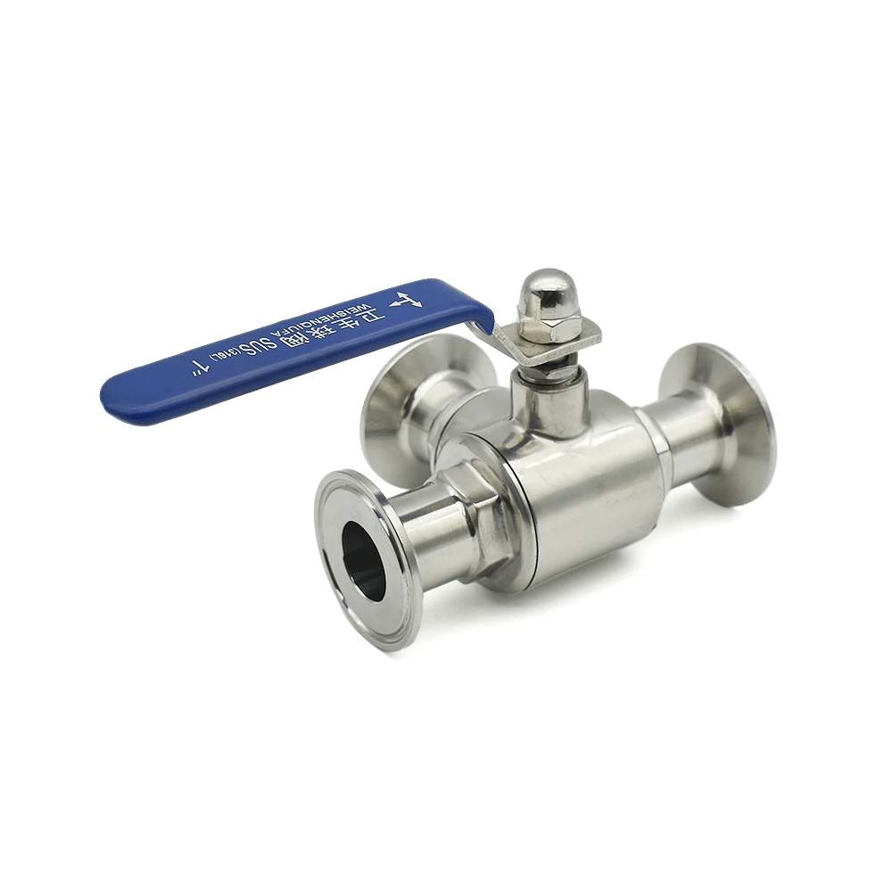 Санитарный 3-ходовой шаровой клапан из нержавеющей стали SS304