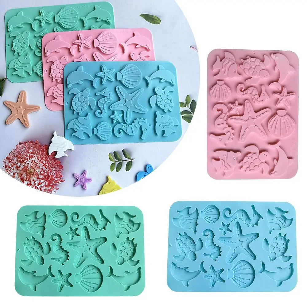 

Chocolate Mould Silicone Mold Fish Turtles Dolphins Marine Life Silicone Mold Turn Sugar Seahorses Starfish Shell