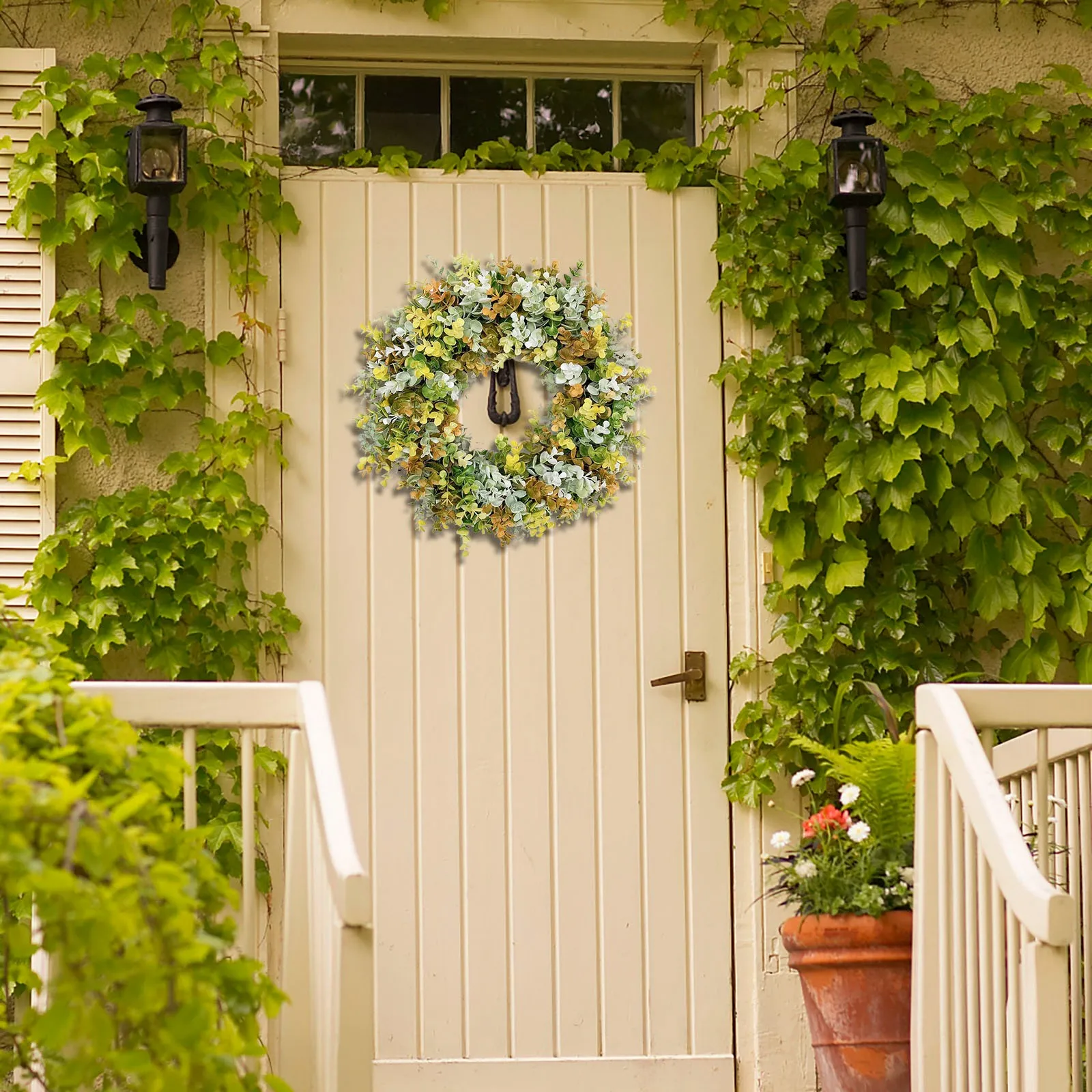 

Осенняя и летняя гирлянда, цветная эвкалиптовая гирлянда, искусственные цветы, оконные венки и гирлянды, искусственная гирлянда на День свя...