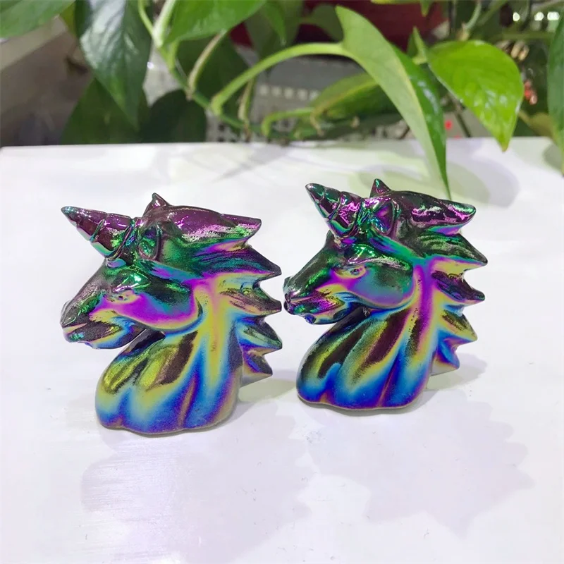 1 шт. резная скульптура единорога из черного обсидиана 2 4 дюйма