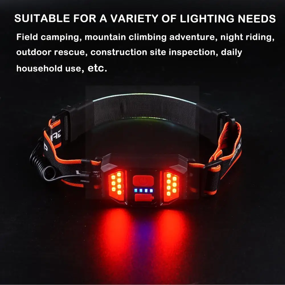 

Induction Lamp Led Lamp Battery Powered Flashlight Light Outdoor Rechargeable Riding Usb Night Running E9z0