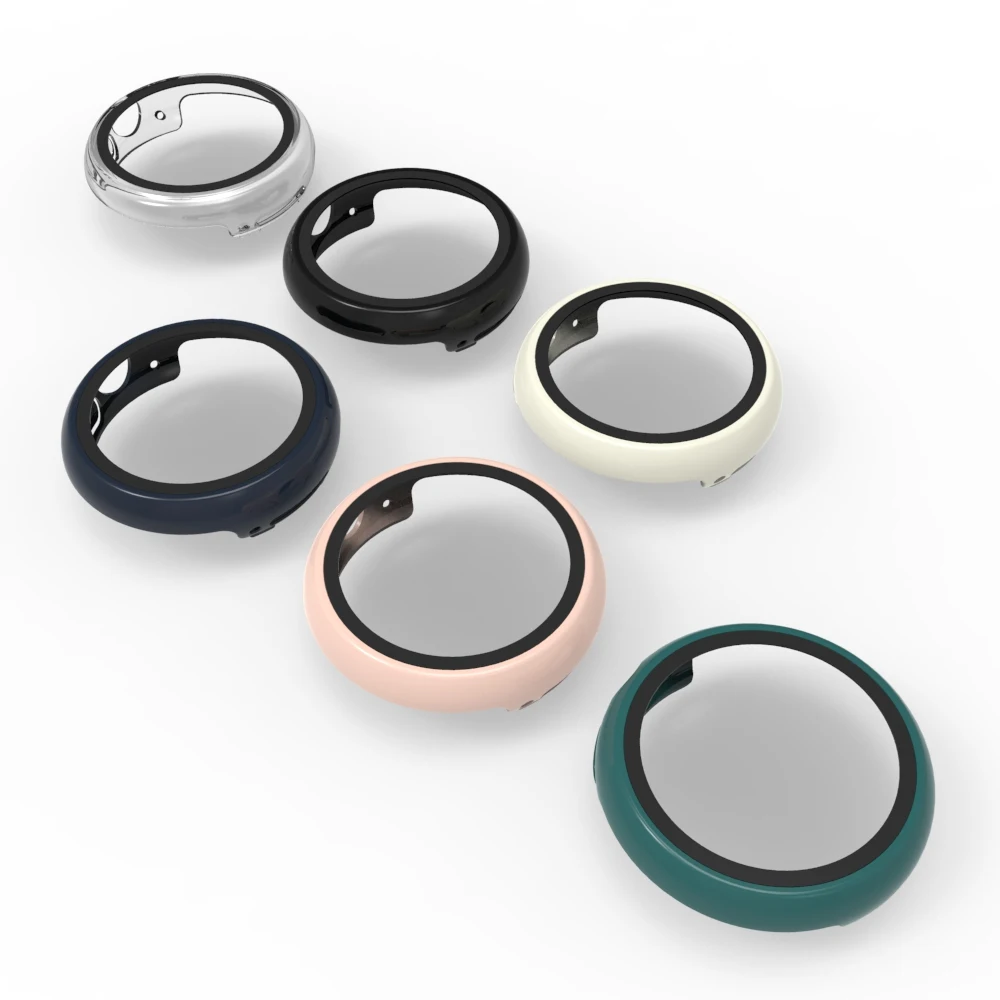 For Google Pixel Watch Case PC Shell and Tempered Glass