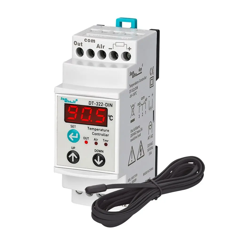 

Контроллер температуры Samwha-Dsp DT-321-DIN / DT-322-DIN (ВКЛ/ВЫКЛ) с датчиком NTC