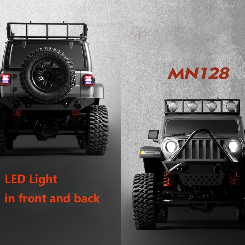 Радиоуправляемый автомобиль MNRC MN128 RTR 1/12 2 4G 4WD со светодиодной подсветкой