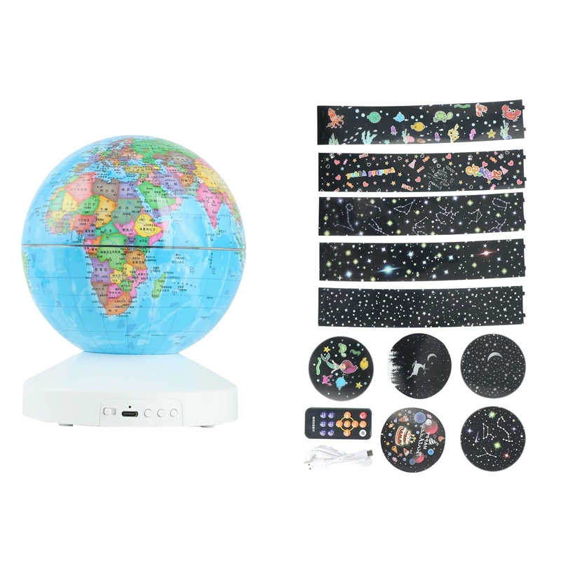 

HOT-Globe Starry Sky Light, LED Bluetooth Starry Sky Projection Light, Children's Projection Sleep Light Night Light